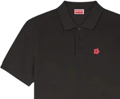 Sizing KENZO SS24 Slim Fit Black Polo Shirt with Floral Logo Embroidery. FE65PO5394PU-99J
