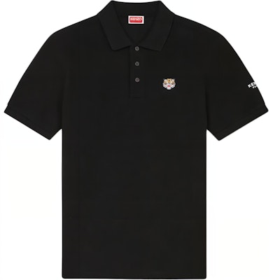 KENZO SS24 Slim Fit Black Polo Shirt with Logo Tiger Embroidery. FE55PO5404PU-99J Buy KENZO SS24 Slim Fit Black Polo Shirt with Logo Tiger Embroidery. FE55PO5404PU-99J
