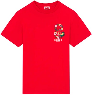 KENZO SS24 Kaos Crewneck Slim Fit Logo Naga Bordir - Tahun Naga FE55TS1504SG-99J Sizing KENZO SS24 Kaos Crewneck Slim Fit Logo Naga Bordir - Tahun Naga FE55TS1504SG-99J