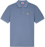 Order KENZO SS24 Slim Fit Polo Shirt with Logo Tiger Embroidery - Blue. FE55PO5404PU-67