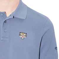 Sizing KENZO SS24 Slim Fit Polo Shirt with Logo Tiger Embroidery - Blue. FE55PO5404PU-67
