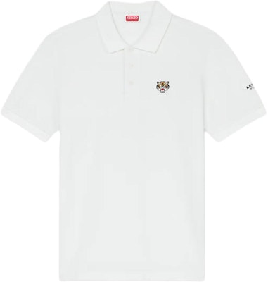 KENZO SS24 Slim Fit Polo Shirt with Tiger Logo Embroidery Grey White. FE55PO5404PU-02 Order KENZO SS24 Slim Fit Polo Shirt with Tiger Logo Embroidery Grey White. FE55PO5404PU-02
