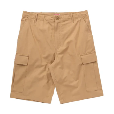 KENZO SS24 Solid Color Mid-Rise Straight Cargo Shorts. FE55SH2359DL-12
