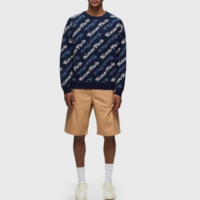 KENZO SS24 Solid Color Mid-Rise Straight Cargo Shorts. FE55SH2359DL-12 Lookbook KENZO SS24 Solid Color Mid-Rise Straight Cargo Shorts. FE55SH2359DL-12