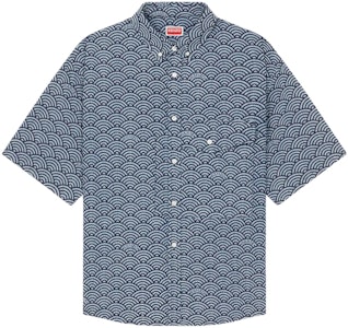 KENZO 夏季新品蓝色波浪印花牛仔短袖衬衫. FE55DC1016L1-DM Buy KENZO 夏季新品蓝色波浪印花牛仔短袖衬衫. FE55DC1016L1-DM