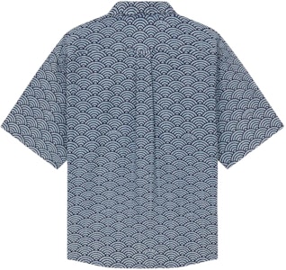 KENZO 夏季新品蓝色波浪印花牛仔短袖衬衫. FE55DC1016L1-DM Lookbook KENZO 夏季新品蓝色波浪印花牛仔短袖衬衫. FE55DC1016L1-DM