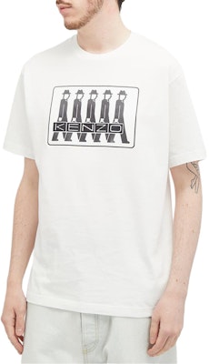 KENZO SS24 White Crewneck T-Shirt with Letter Logo Print. FE65TS2904SG-02 Lookbook KENZO SS24 White Crewneck T-Shirt with Letter Logo Print. FE65TS2904SG-02