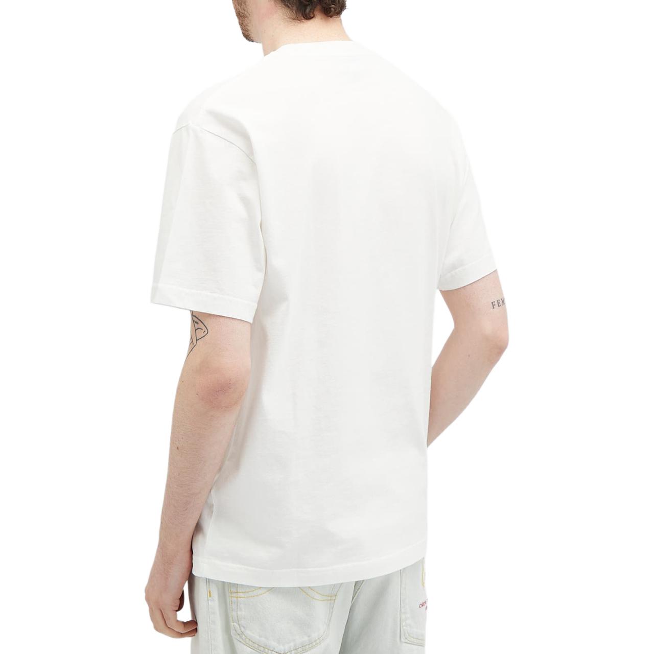 Shop KENZO SS24  White Crewneck T-Shirt with Letter Logo Print. FE65TS2904SG-02