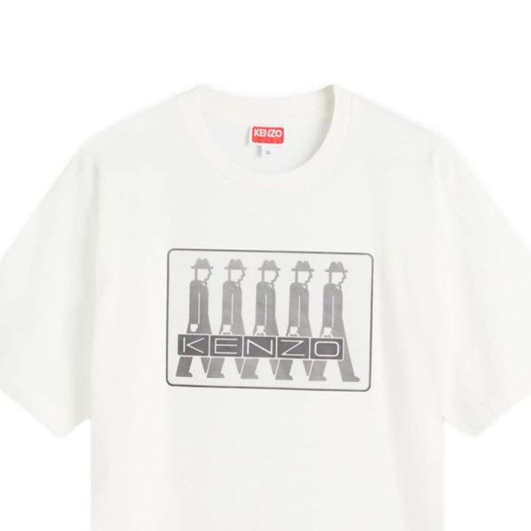 Purchase KENZO SS24  White Crewneck T-Shirt with Letter Logo Print. FE65TS2904SG-02