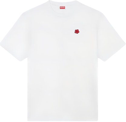 겐조 SS24 화이트 플로랄 자수 크루넥 티셔츠. FE65TS4744SG-02 Order 겐조 SS24 화이트 플로랄 자수 크루넥 티셔츠. FE65TS4744SG-02