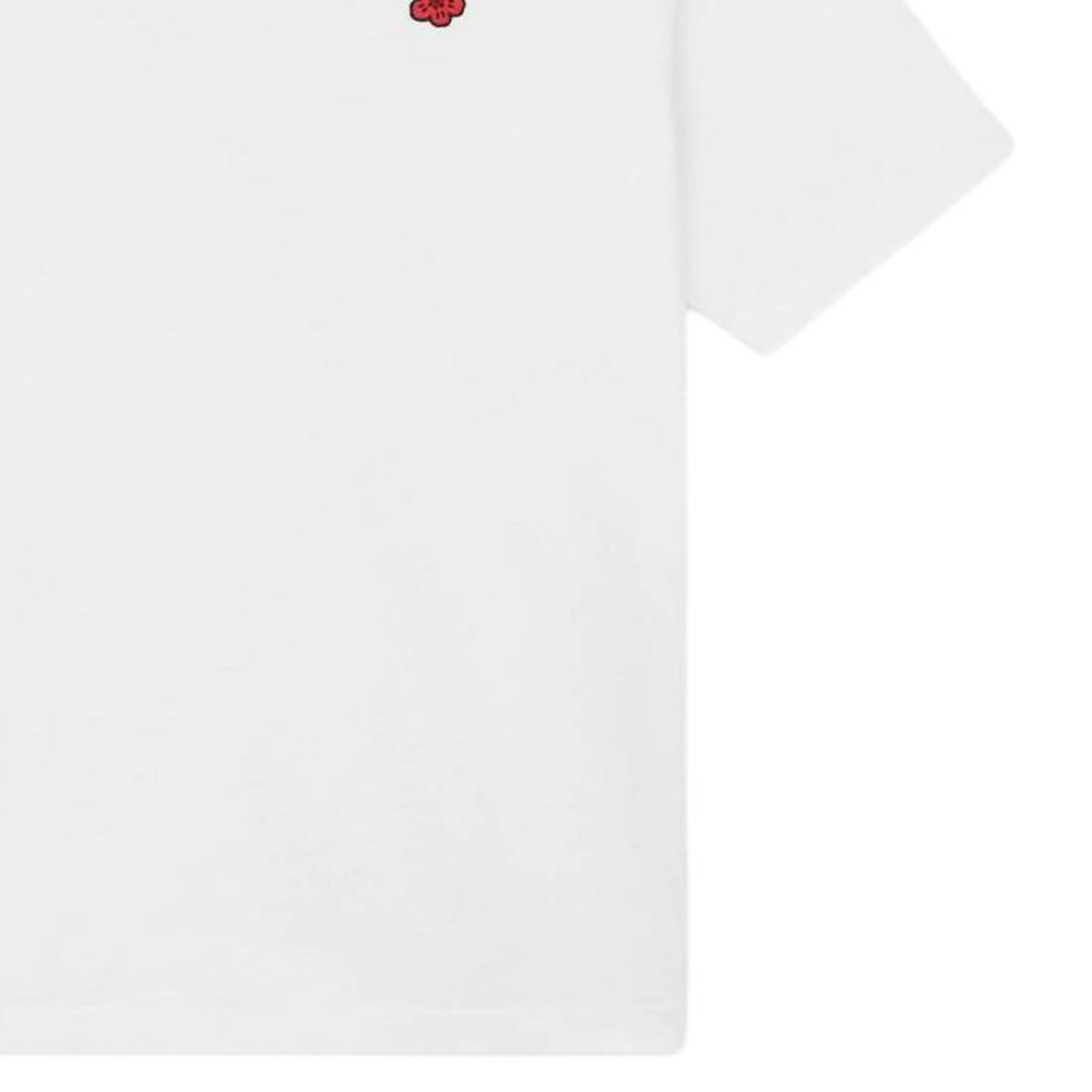 Sizing 겐조 SS24 화이트 플로랄 자수 크루넥 티셔츠. FE65TS4744SG-02