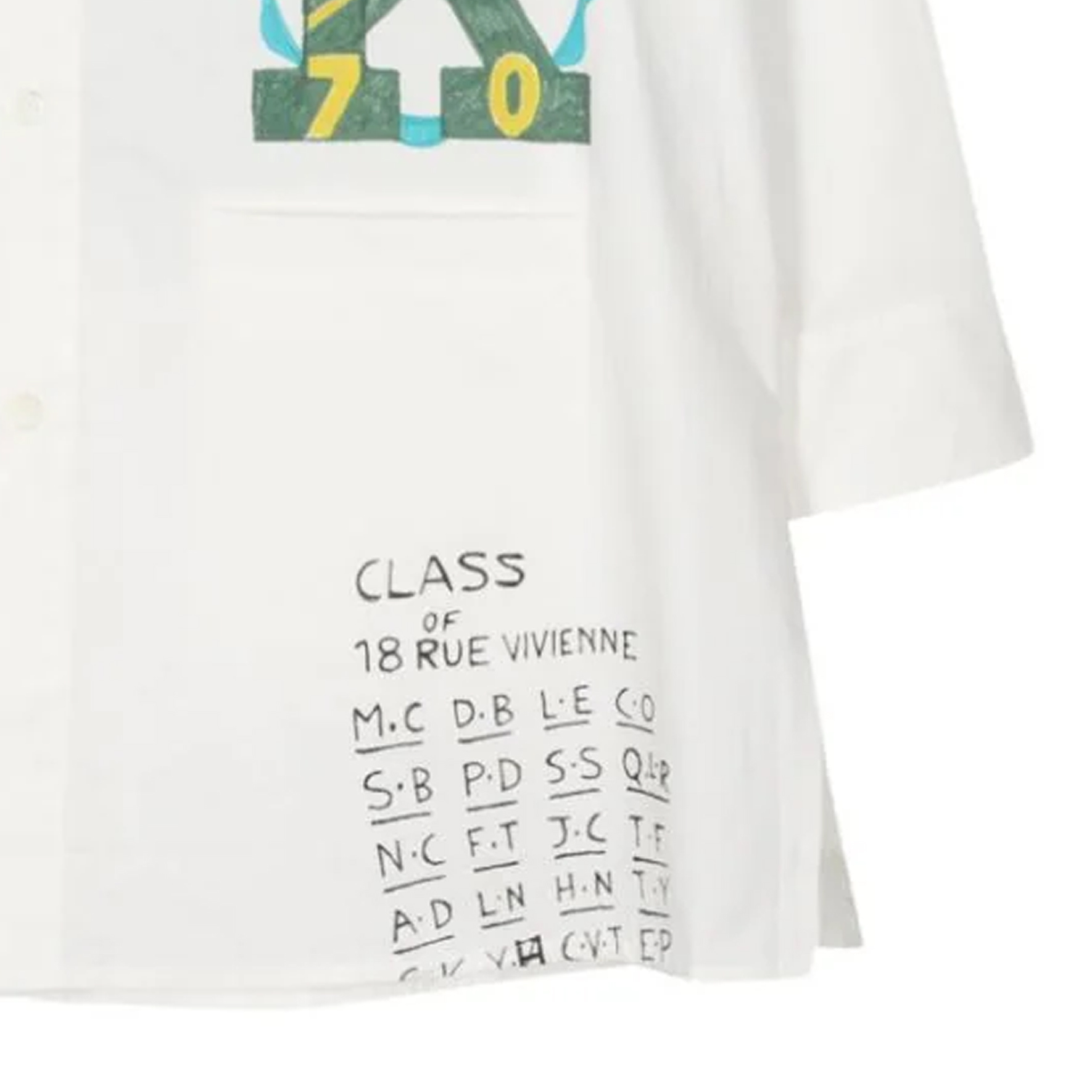 Details for KENZO SS24 白色長袖襯衫搭配虎頭標誌印花. FE55CH5239P9-MU