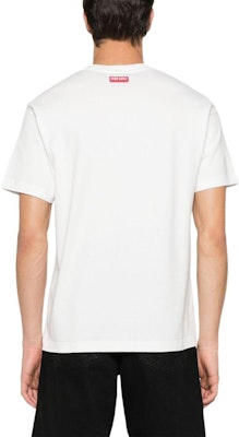 KENZO SS24 白色寬鬆版虎頭刺繡字母印花短袖T恤. FE55TS1874SG-02 Shop KENZO SS24 白色寬鬆版虎頭刺繡字母印花短袖T恤. FE55TS1874SG-02