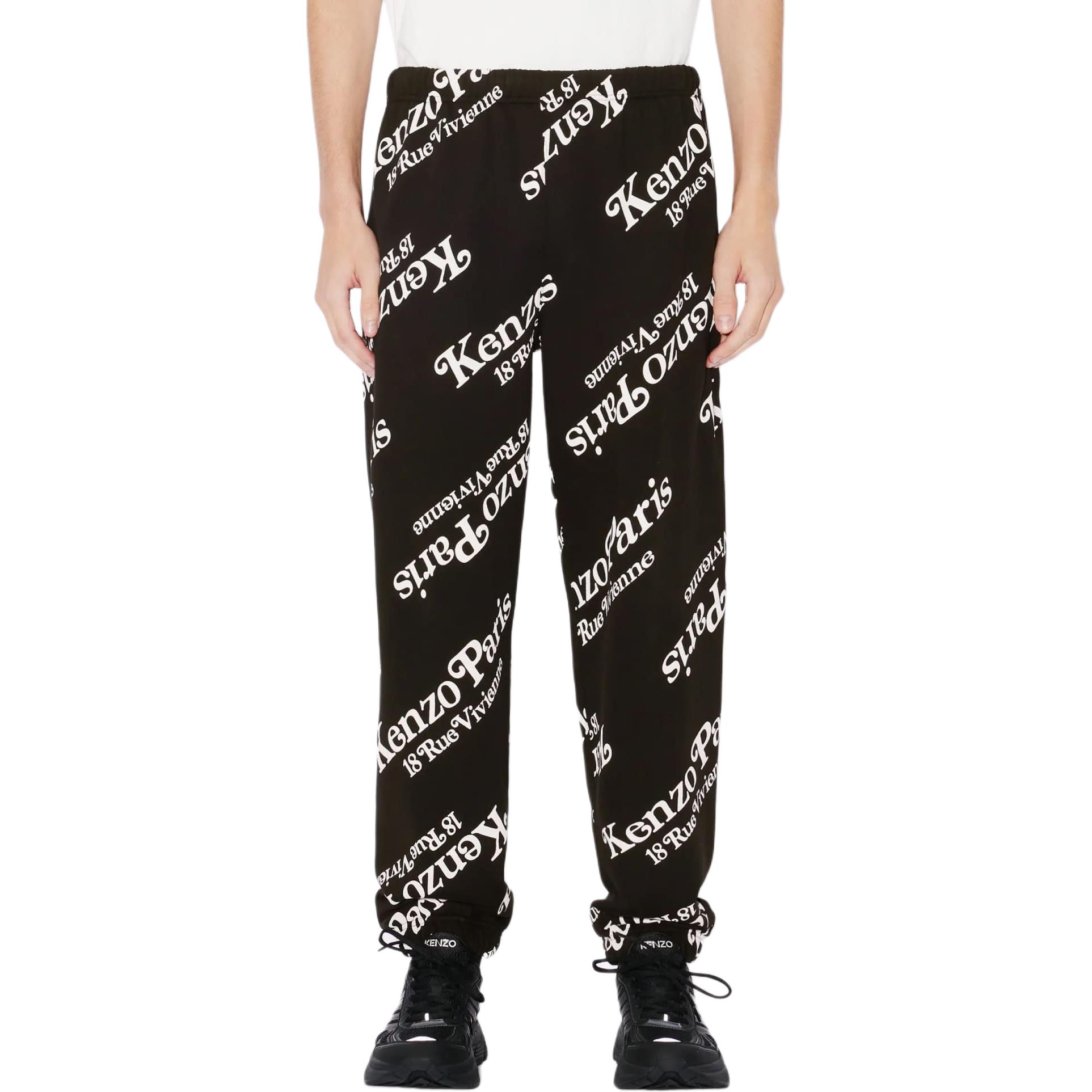 Purchase KENZO SS24 All-Over Logo Print Relaxed Fit Drawstring Pants Unisex Black. FE58PA6034MG-99J