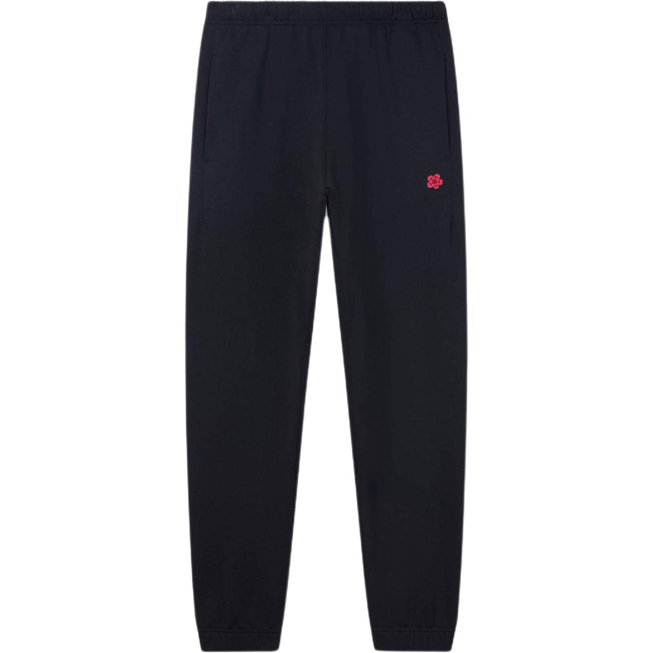 KENZO SS24 Black Elastic Logo Embroidered Jogger Pants for Men FE65PA8254MF-99J