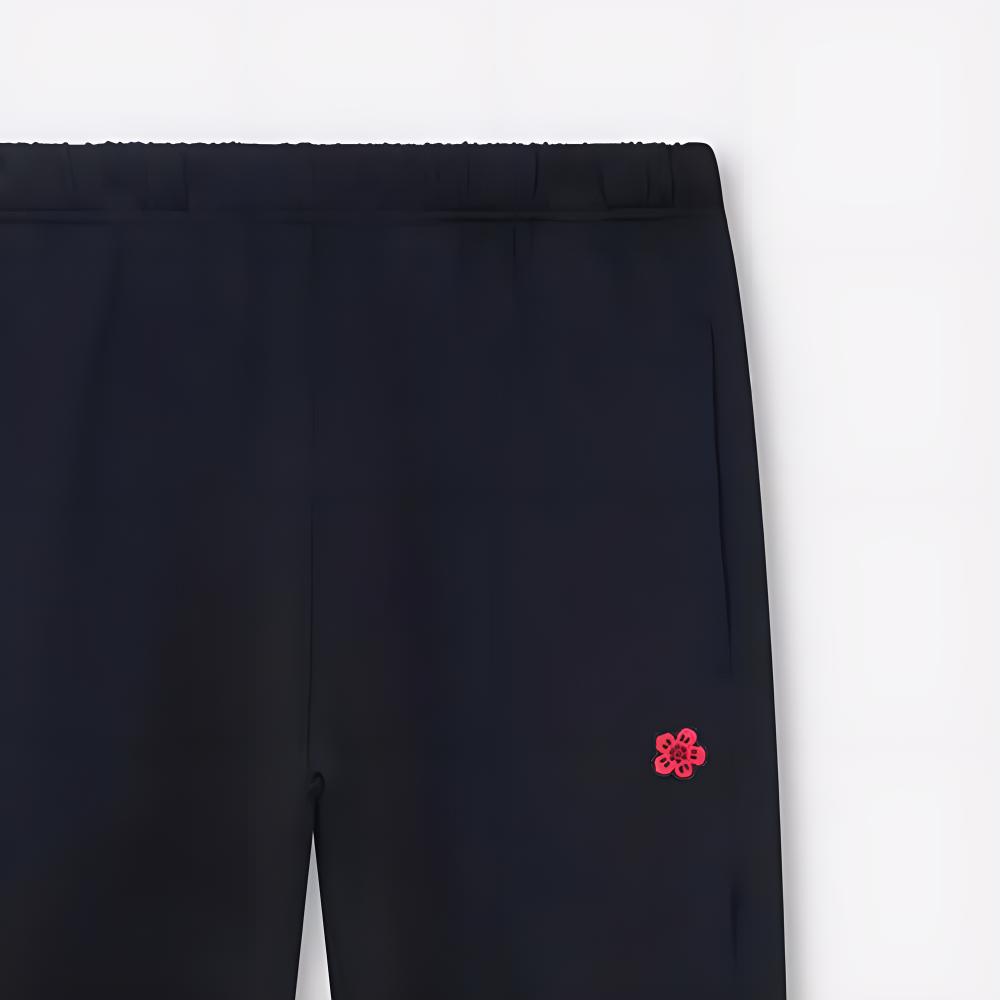 Details for KENZO 2024春夏黑色彈性刺繡標誌男款運動長褲 FE65PA8254MF-99J