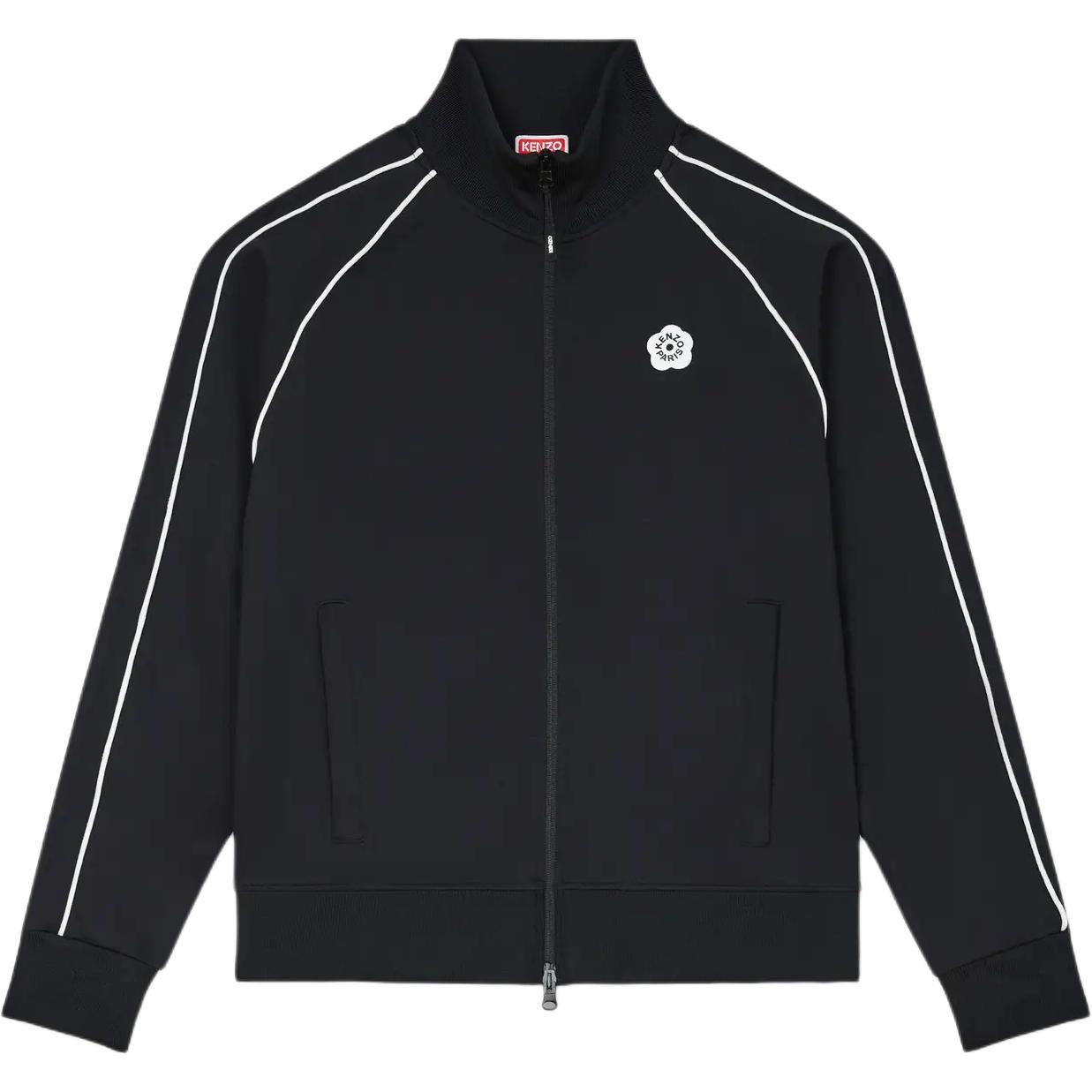 KENZO SS24 Black Striped High-Neck Zip-Up Jacket FE65SW2124IH-99J