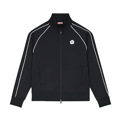 KENZO SS24 Black Striped High-Neck Zip-Up Jacket FE65SW2124IH-99J