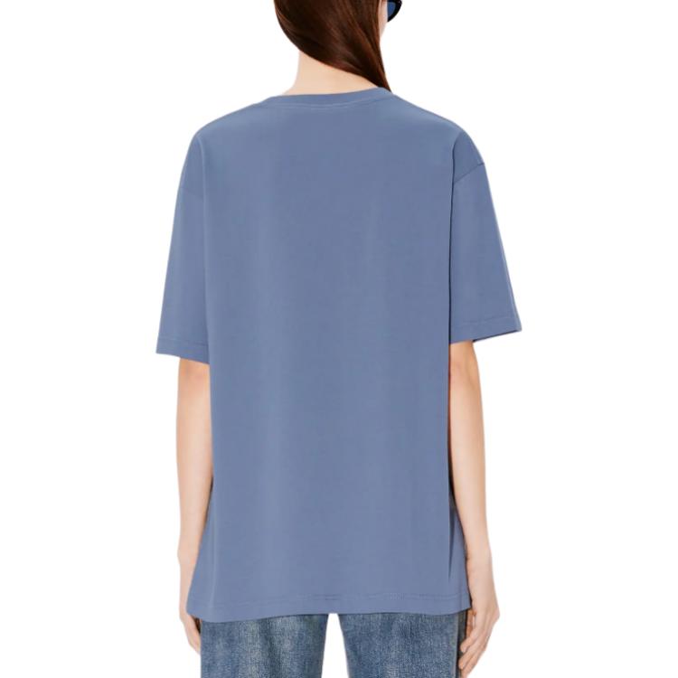 Details for KENZO SS24 蓝色动物印花宽松版男女同款T恤 FE68TS0094SG-67