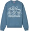 Order KENZO SS24 Sweater Unisex Lengan Panjang Biru Logo Print Crewneck FE68PU4903CY-67