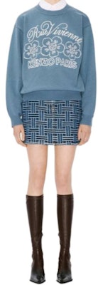 KENZO SS24 Sweater Unisex Lengan Panjang Biru Logo Print Crewneck FE68PU4903CY-67 Shop KENZO SS24 Sweater Unisex Lengan Panjang Biru Logo Print Crewneck FE68PU4903CY-67