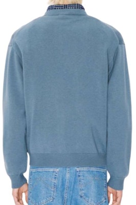 KENZO SS24 Sweater Unisex Lengan Panjang Biru Logo Print Crewneck FE68PU4903CY-67 1