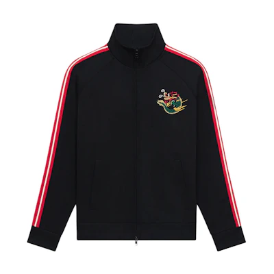 KENZO SS24 Dragon Year Embroidered Letter High-Neck Black Jacket () FE55SW1644MZ-99J