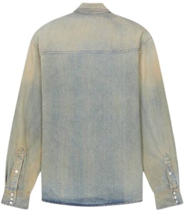 KENZO 2024春夏褪色徽标刺绣牛仔长袖衬衫男款蓝色 FE55DC4136E8-DY Lookbook KENZO 2024春夏褪色徽标刺绣牛仔长袖衬衫男款蓝色 FE55DC4136E8-DY