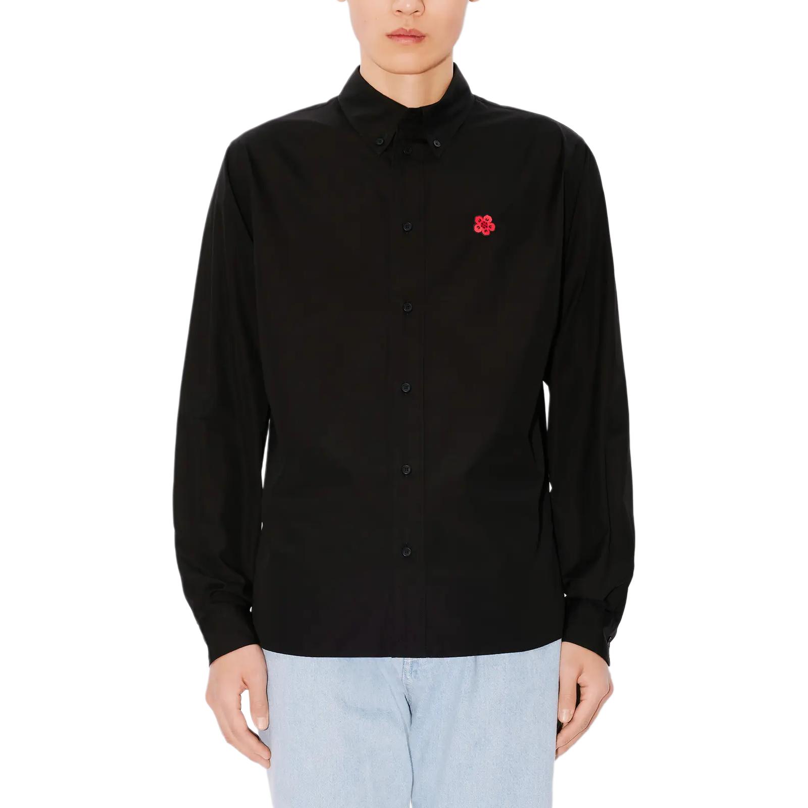 Purchase ケンゾー SS24 フローラル刺繍 長袖シャツ ブラック メンズシャツ. FE65CH4109LI-99