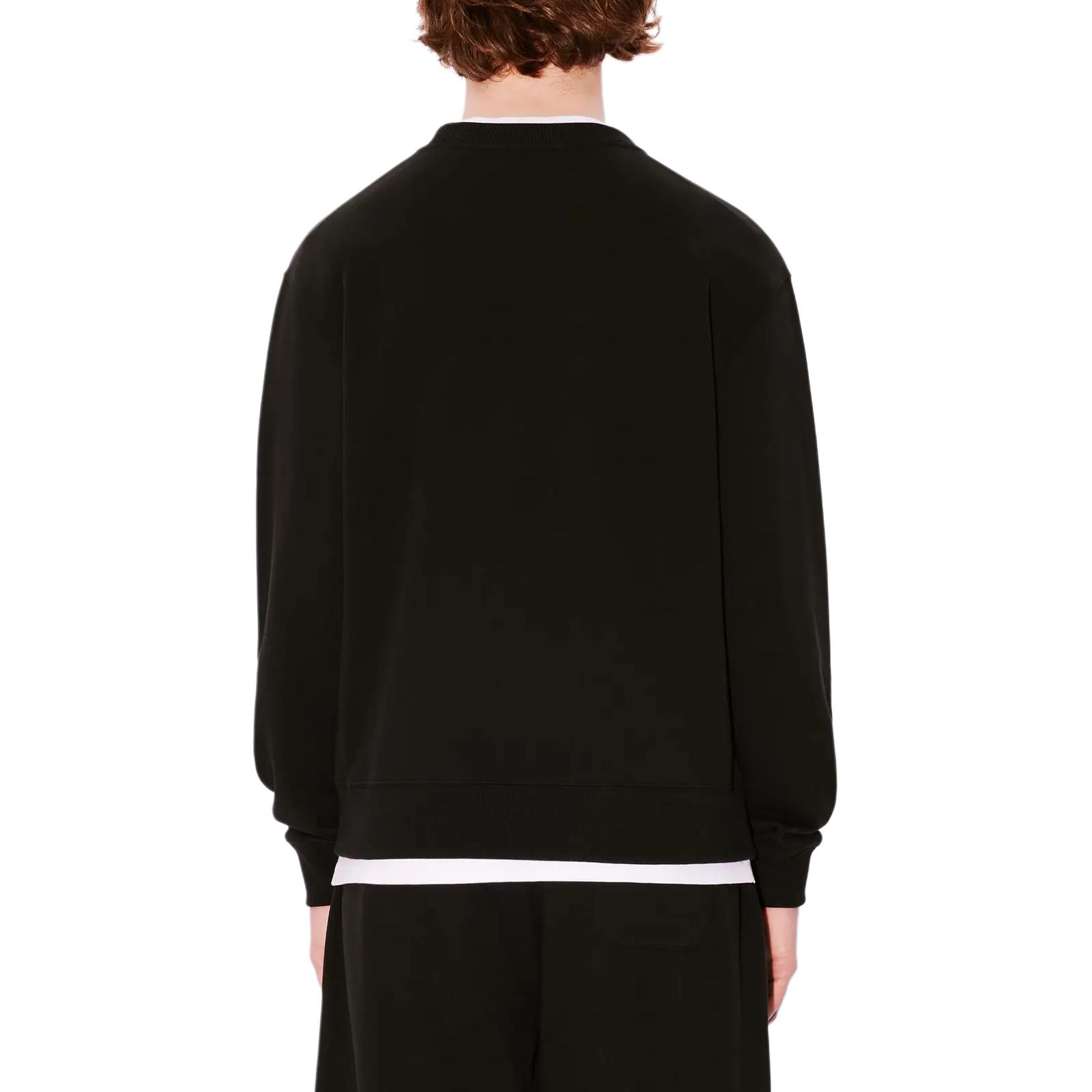 Details for KENZO SS24 Floral Logo Crewneck Pullover Sweatshirt Black FE65SW2204MG-99J