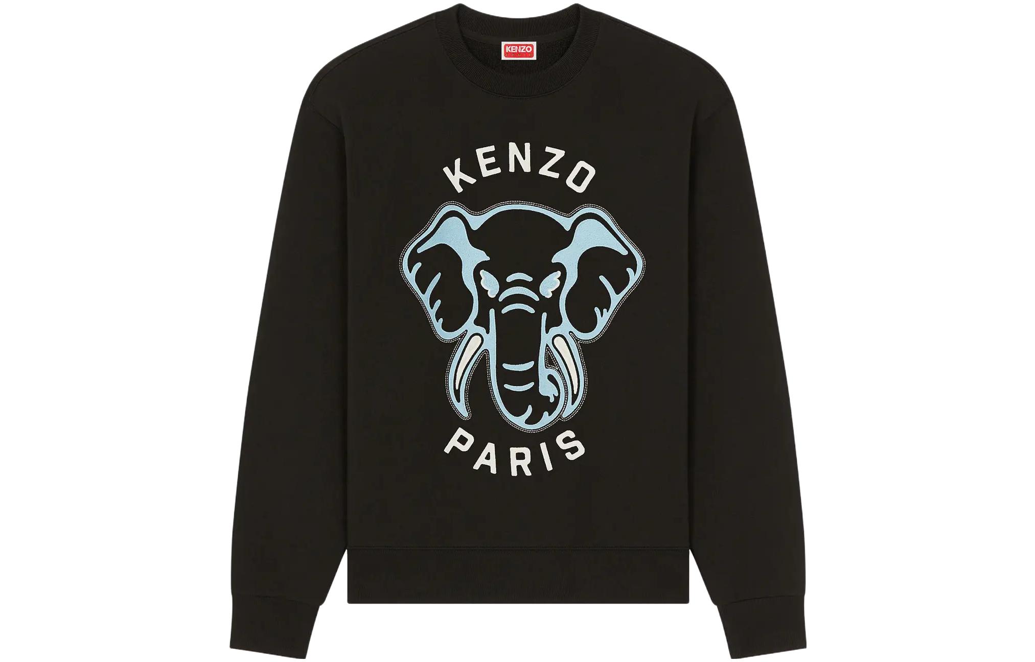 KENZO SS24 Graphic Print Crewneck Long Sleeve Sweatshirt . FE55SW1884MF-99