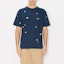 Shop KENZO SS24 Graphic Print Midnight Blue Crewneck Tee Short Sleeve FE55TS2784SG-77