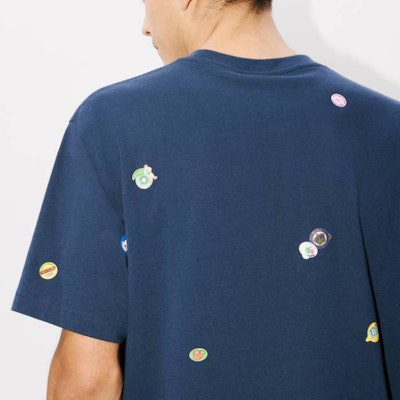 KENZO SS24 Graphic Print Midnight Blue Crewneck Tee Short Sleeve FE55TS2784SG-77 Cheap KENZO SS24 Graphic Print Midnight Blue Crewneck Tee Short Sleeve FE55TS2784SG-77