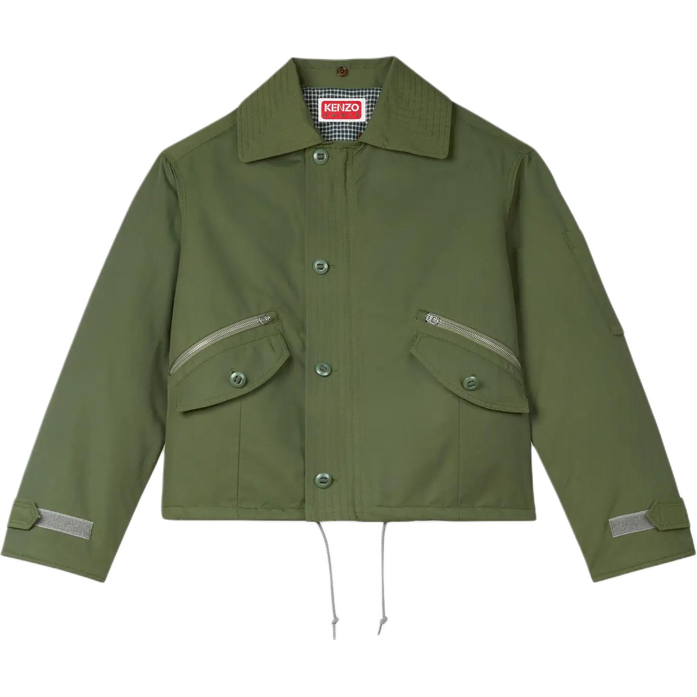 KENZO SS24 Green Embroidered Logo Jacket FE65BL1499OB-51
