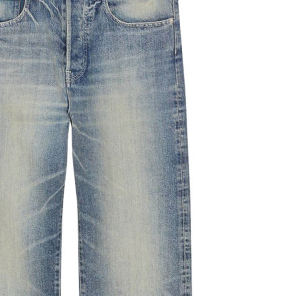 Sizing KENZO SS24 Light Blue Straight-Leg Mid-Rise Jeans for Men FE55DP3316I7-DY