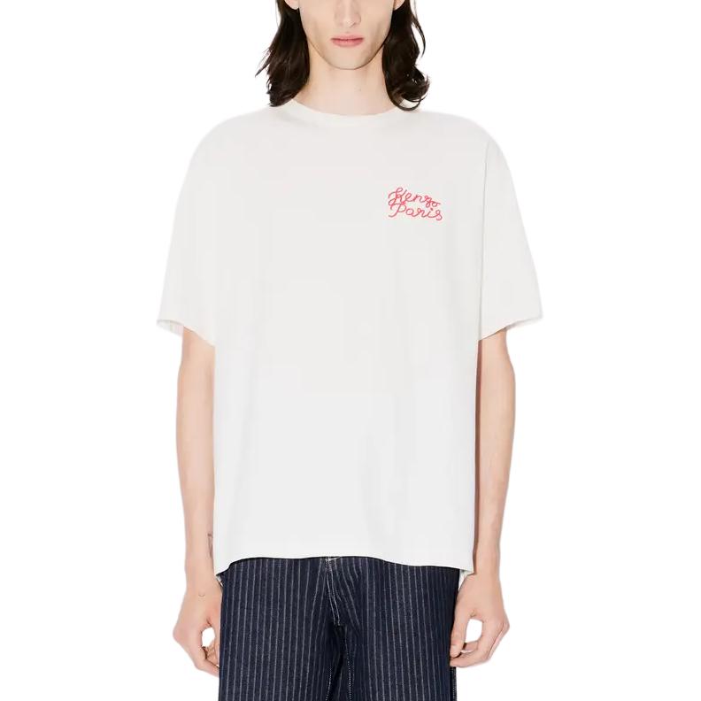 Purchase KENZO SS24 Kaos Unisex Oversized Logo Crewneck Off-White. FE68TS0074SG-02
