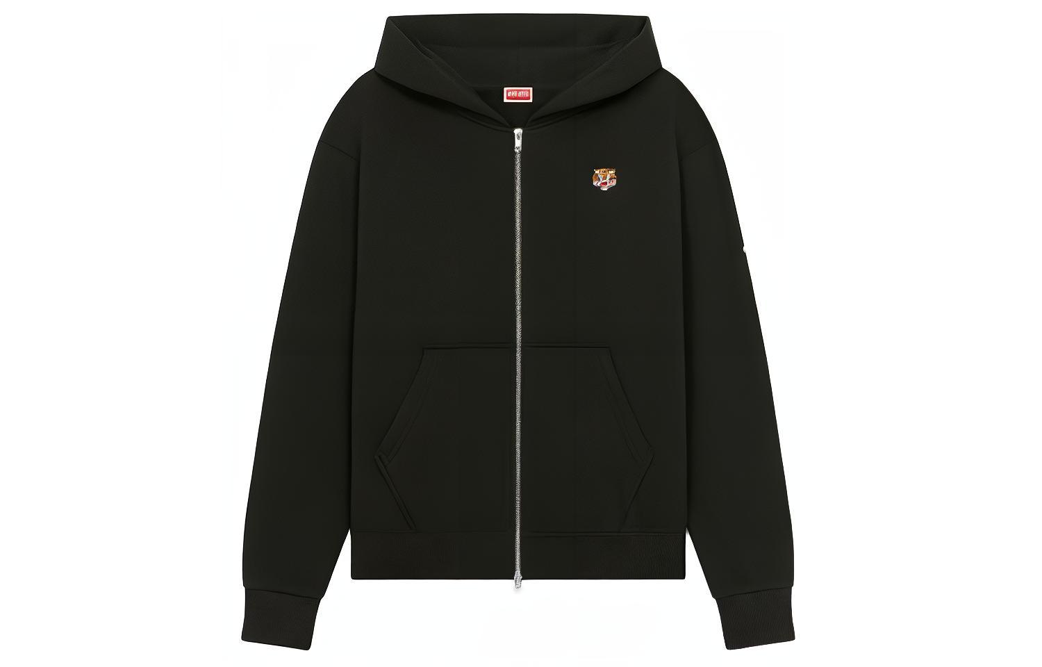 KENZO SS24 Logo Tiger Patch Hoodie Zip-Up Unisex Black FE55SW1964MF-99J 圖 2