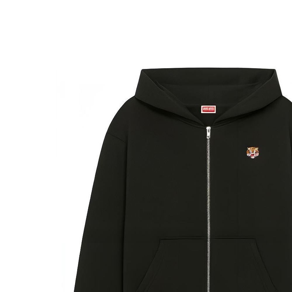 KENZO SS24 Logo Tiger Patch Hoodie Zip-Up Unisex Black FE55SW1964MF-99J 圖 6
