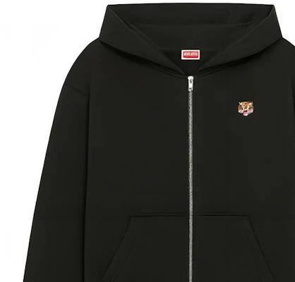 KENZO SS24 老虎刺繡標誌連帽拉鍊外套 男女 黑色 FE55SW1964MF-99J Details for KENZO SS24 老虎刺繡標誌連帽拉鍊外套 男女 黑色 FE55SW1964MF-99J