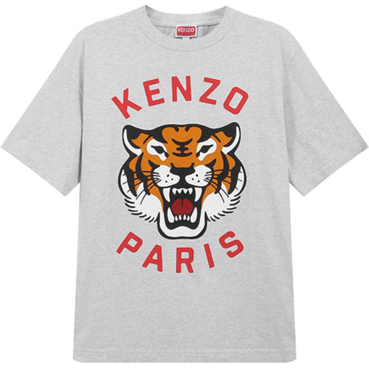 KENZO SS24 Logo Tiger Print Oversized Unisex T-Shirt. FE58TS0064SG-02