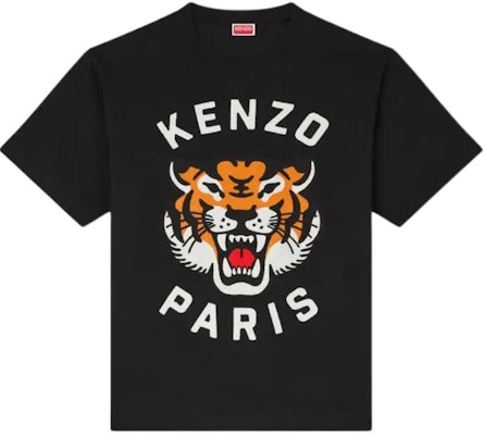 KENZO SS24 Camiseta Negra Unisex Relajada con Logo y Tigre Estampado. FE68TS0084SI-99J Order KENZO SS24 Camiseta Negra Unisex Relajada con Logo y Tigre Estampado. FE68TS0084SI-99J