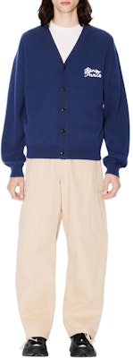 겐조 SS24 로고 브이넥 버튼 업 니트 가디건 유니섹스 블루 FE68CA4893LP-77 Purchase 겐조 SS24 로고 브이넥 버튼 업 니트 가디건 유니섹스 블루 FE68CA4893LP-77