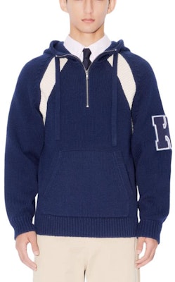 KENZO SS24 Midnight Blue Hoodie with Letter Logo Patch Design. FE65PU4663CH-77 Purchase KENZO SS24 Midnight Blue Hoodie with Letter Logo Patch Design. FE65PU4663CH-77