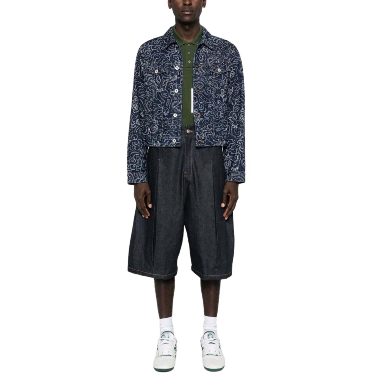 Lookbook KENZO SS24 圖案標誌長袖牛仔外套 男士靛藍色 FE65DV3076R1-DM