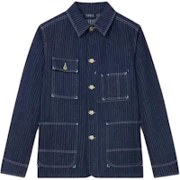 Kenzo SS24 Striped Single-Breasted Long-Sleeve Jacket - Blue FE65DV1126F1-DM Kenzo SS24 Striped Single-Breasted Long-Sleeve Jacket - Blue FE65DV1126F1-DM