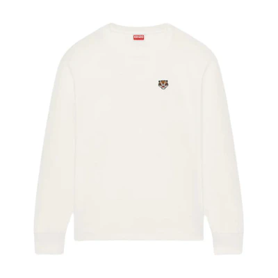 Kenzo SS24 Tiger Embroidery Crewneck Sweatshirt Grey White FE55TS1994SG-02