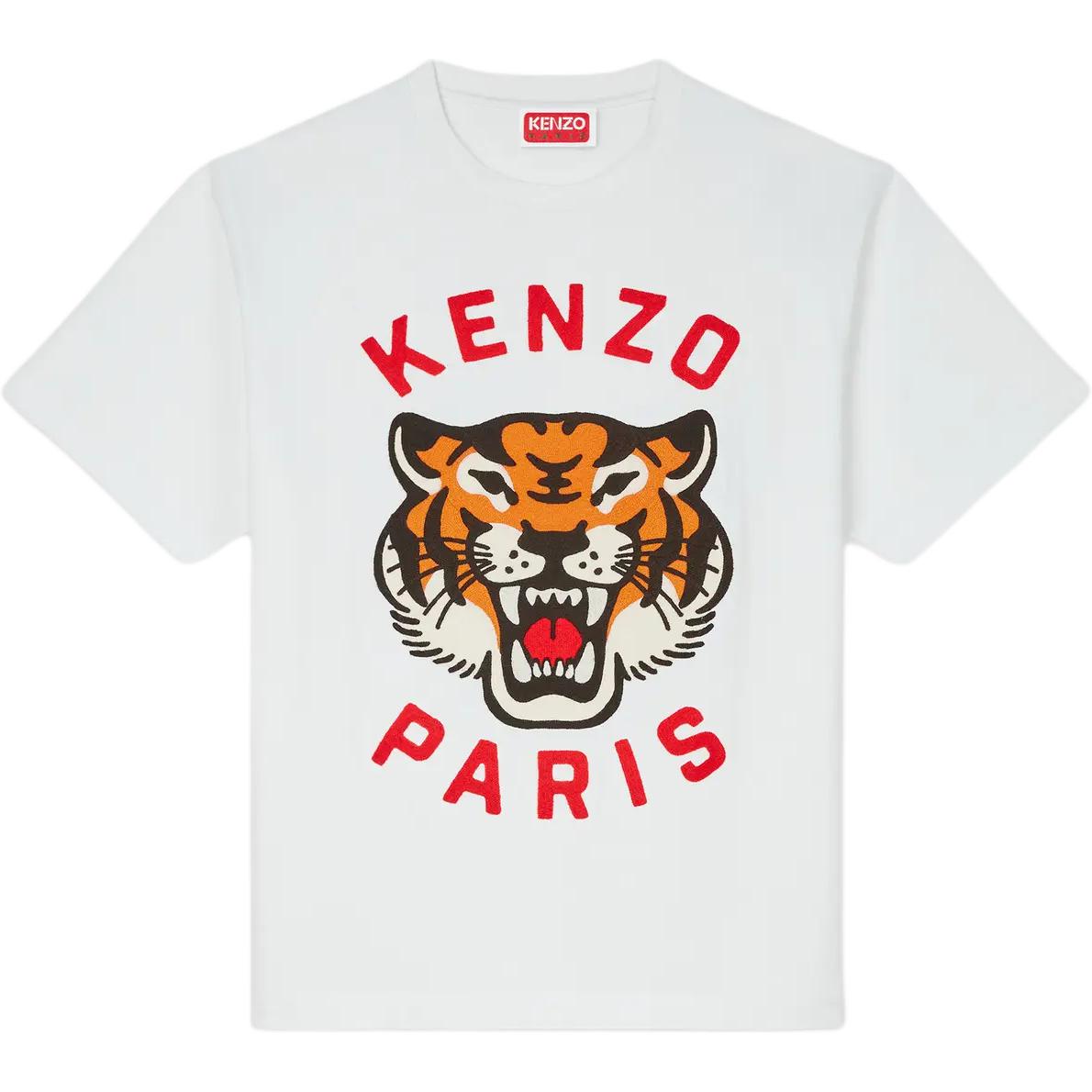 KENZO SS24 Tiger Embroidery Loose Fit Crewneck  T-Shirt Grey White FE68TS0084SI-02 圖 2