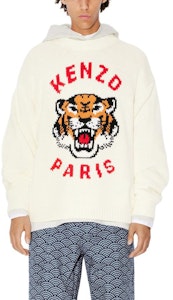 KENZO SS24 老虎標誌針織套頭圓領毛衣 中性款 米白色. FE58PU0143LD-02 Sizing KENZO SS24 老虎標誌針織套頭圓領毛衣 中性款 米白色. FE58PU0143LD-02