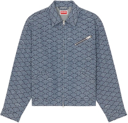 Chaqueta Vaquera Azul Lavado Kenzo SS24 Estampado Wave Cuello Cuadrado Hombre. FE55DB1006K1-DM Order Chaqueta Vaquera Azul Lavado Kenzo SS24 Estampado Wave Cuello Cuadrado Hombre. FE55DB1006K1-DM
