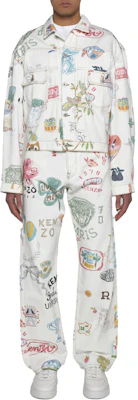 Kenzo SS24 白色单排扣字母图案西装外套 FE55DV303913-MU Lookbook Kenzo SS24 白色单排扣字母图案西装外套 FE55DV303913-MU